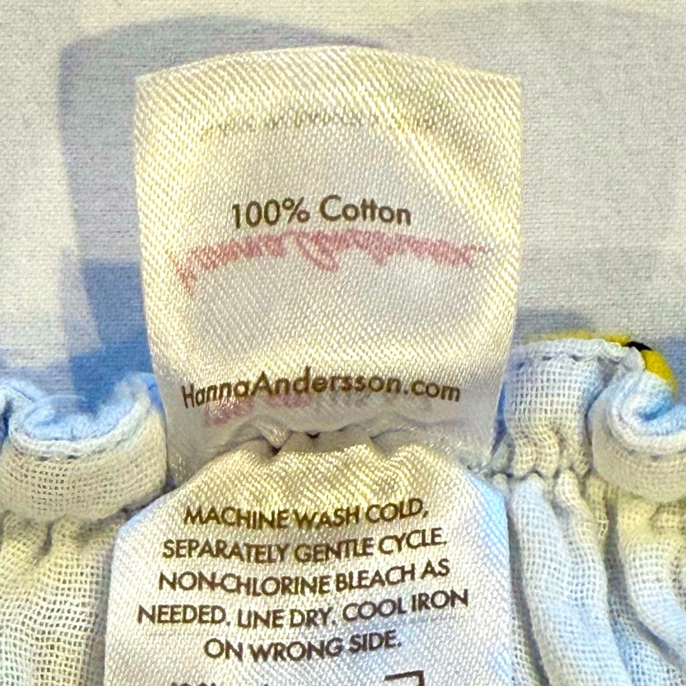 Hanna Andersson Smocked Tank Top Girls 6-7 120 cm Happy Daisies Cotton Muslin - Picture 4 of 4